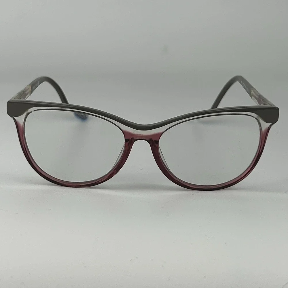 Project Nude Women's Eyeglasses Frame Brown & Red Plastic Full Rim‎ 52-16-140 mm